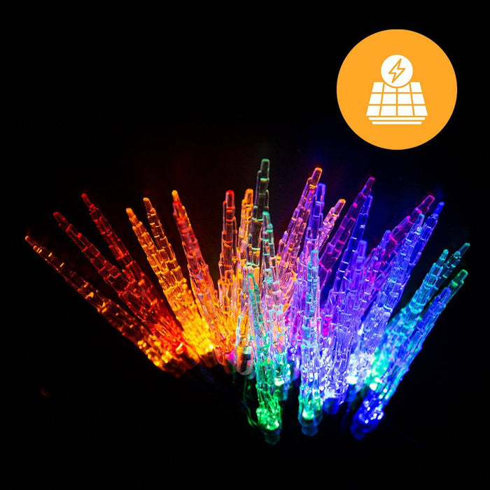 Solar LED Icicle Strand 30 Pack - available in 2 Colours - Christmas Factory