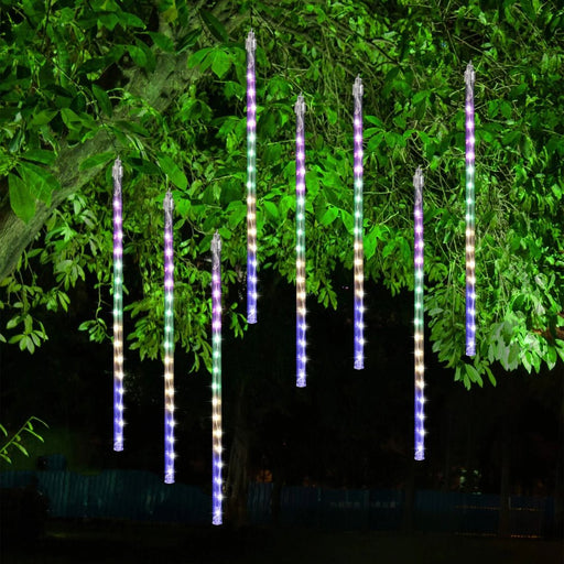 Solar LED Rainfall Tube LIghts 8 Pack - available in 2 Colours - Christmas Factory