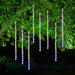 Solar LED Rainfall Tube LIghts 8 Pack - available in 2 Colours - Christmas Factory