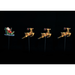 Solar PVC Santa Path Lights 4 Pack - available in 2 Designs - Christmas Factory