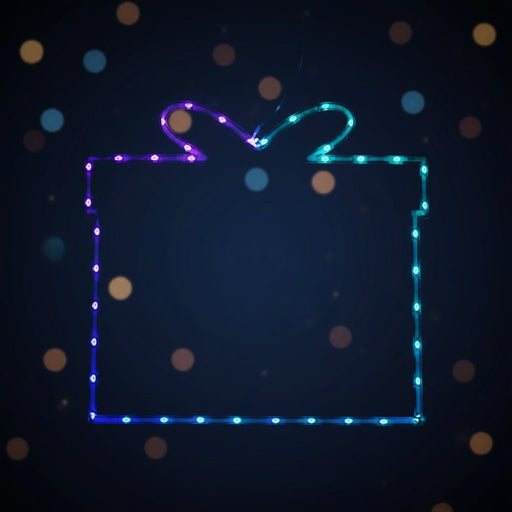 USB 40 LED Colour Change Present - Christmas Factory