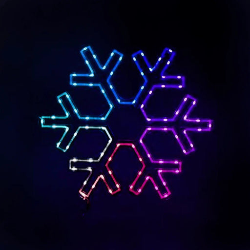 USB 90 LED Colour Change Snowflake - Christmas Factory