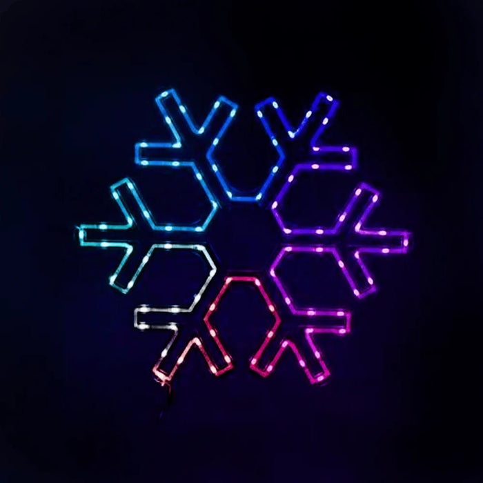 USB 90 LED Colour Change Snowflake - Christmas Factory